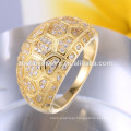 CZ Micro Pave Setting prata jóias 925 sterling silver crown ring banhado a ouro 18k anel